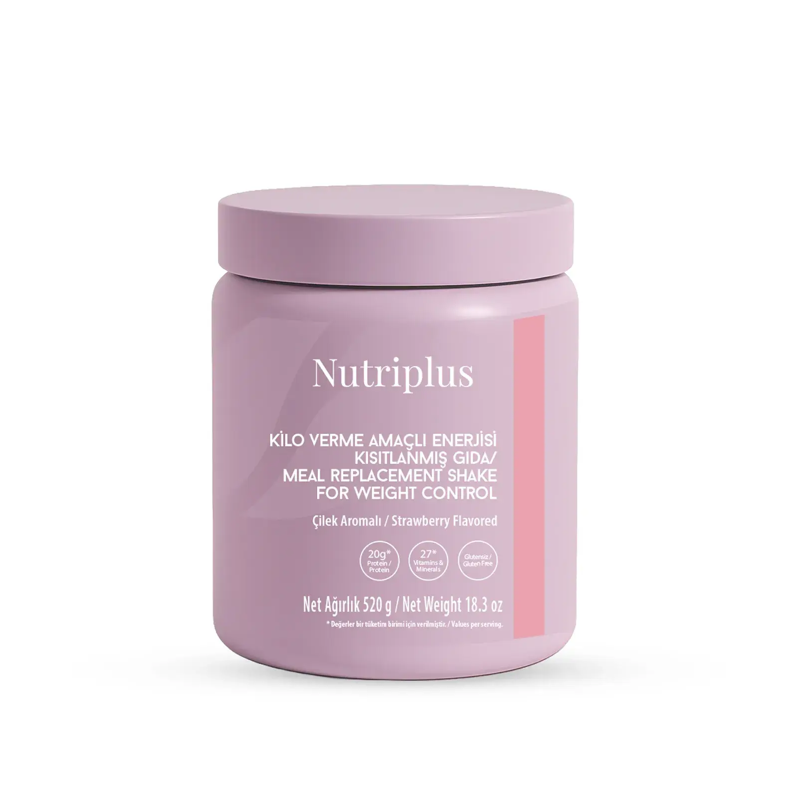 1000750_400.webp Nutriplus Çilek Aromalı Kilo Verme Amaçlı Enerjisi Kısıtlanmış Gıda - 520 gr - Görsel 1