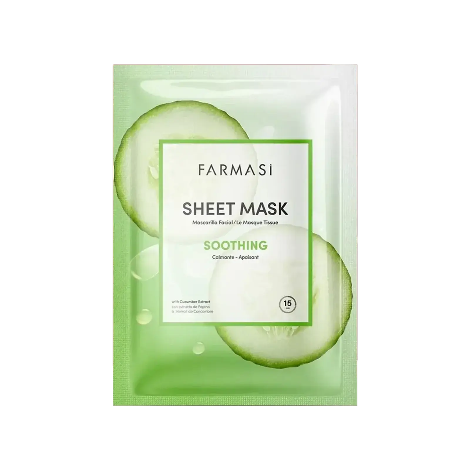 1002246_400.webp 5'li Soothing Salatalıklı Kağıt Maske 28 gr - Görsel 1