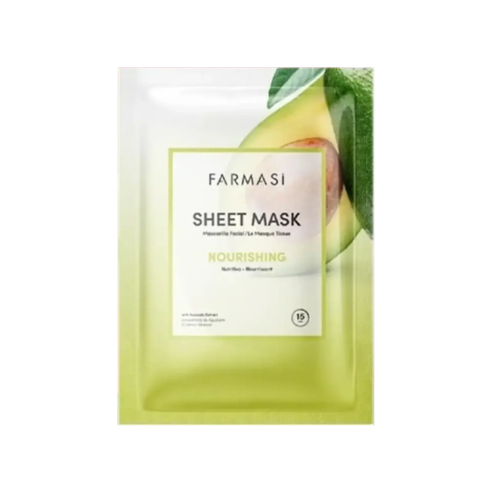 1002247_400.webp 5'li Nourishing Avokadolu Kağıt Maske 28 gr - Görsel 1