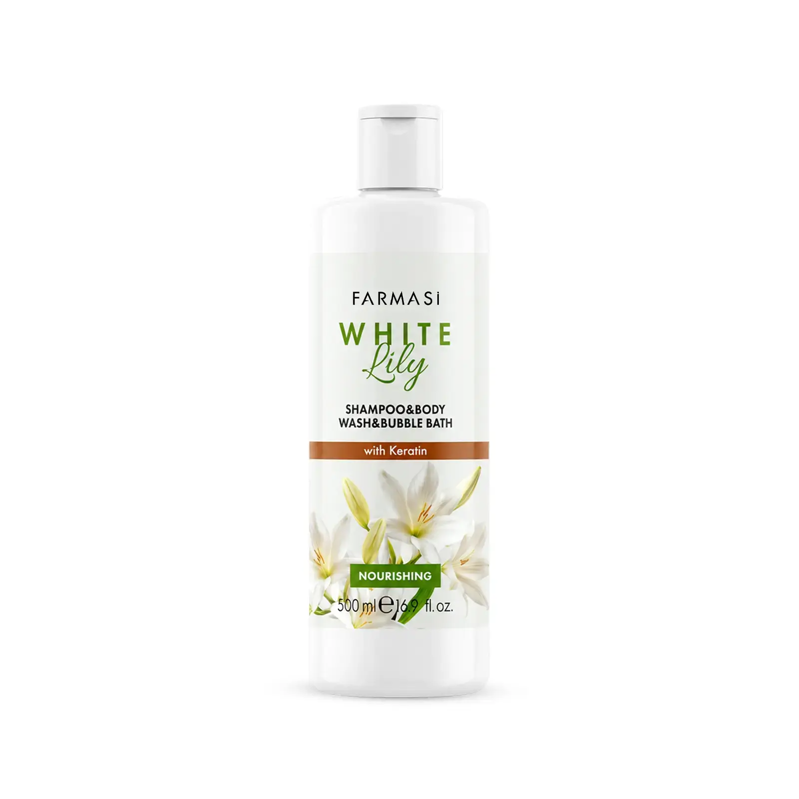 1002893_400_1.webp White Lily Shampoo & Body Wash & Bubble Bath 500ml - Görsel 1